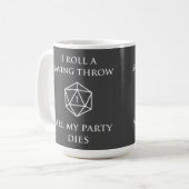 DnD Kritischer Fehler Kaffeetasse (Vorderseite Links)