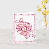 DnD Natural 20 Dice Valentine Card Karte (Gelbe Blume)