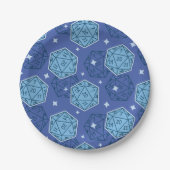 DnD Party Dungeons & Dragons D20 Blue Paper Teller (Vorderseite)