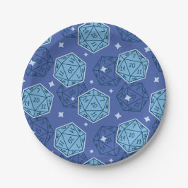 DnD Party Dungeons & Dragons D20 Blue Paper Teller