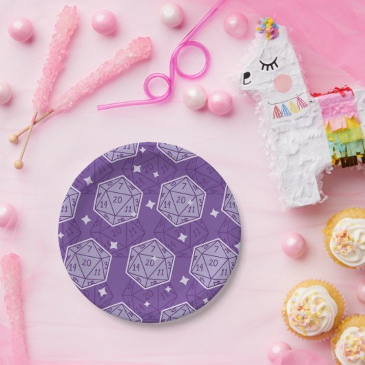 DnD Party Dungeons & Dragons D20 Dice Pappteller (Party)