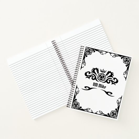 DnD Personalisiertes Notebook mit Monogramm Notizblock (Innenseite)