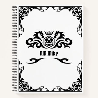 DnD Personalisiertes Notebook mit Monogramm Notizblock