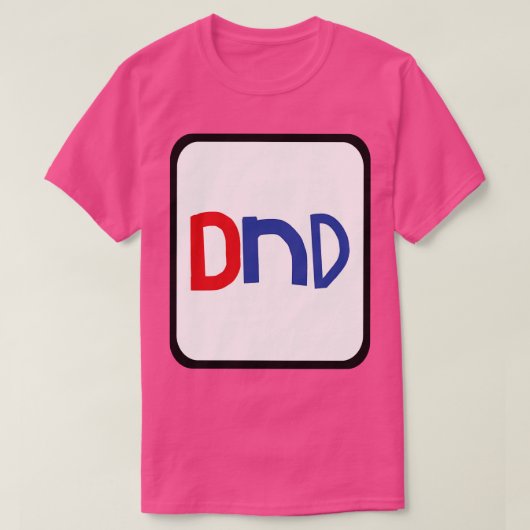 DND-Typografie in Rahmen T-Shirt (Design vorne)