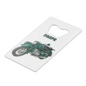 Dnepr-Motorrad Geldbeutel Flaschenöffner (Rückseite Schrägansicht)