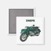 Dnepr-Motorrad Magnet (Vorderseite/Rückseite)