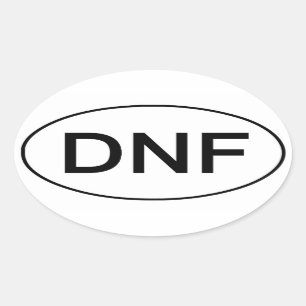 DNF - Beendete nicht lustigen laufenden Aufkleber