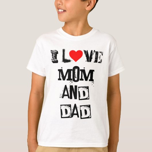 DNF I Liebe Mama und Vater KIDS T-Shirt (Vorderseite)