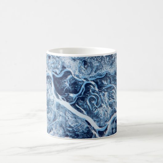 Dnieper River Frozen Snow - Space Station View Kaffeetasse (Mittel)