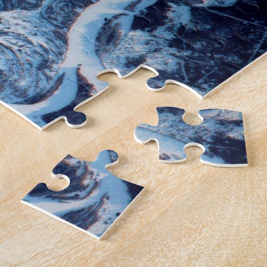 Dnieper River Frozen Snow - Space Station View Puzzle (Seite)