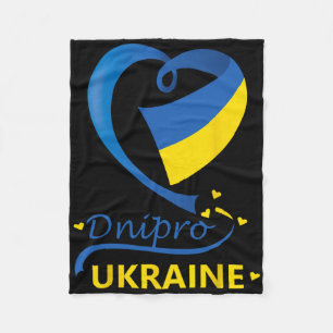 Dnipro Ukraine Nationalflagge Herz Emblem Wappen Fleecedecke