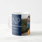 DNP Blue White Abschluss Foto Keepake Kaffee Mu Kaffeetasse (Vorderseite Links)