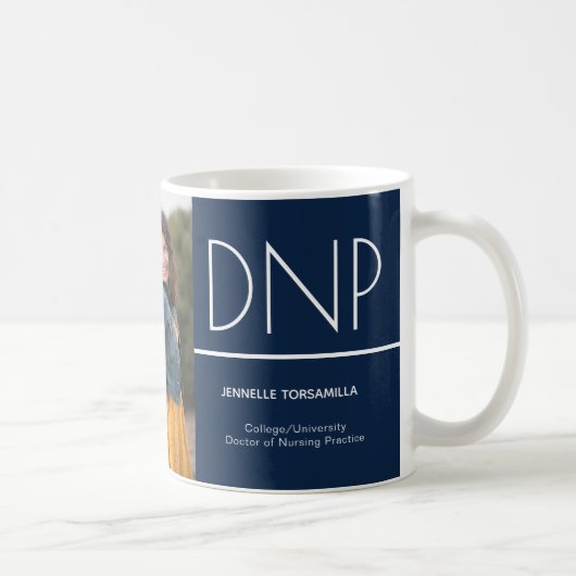 DNP Blue White Abschluss Foto Keepake Kaffee Mu Kaffeetasse (Rechts)