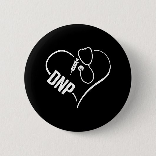 DNP Doktor der Krankenpflege Heartbeat RN Nurse Button (Vorderseite)