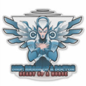 DNP Gehirn eines Arztherzes eines Pflegeaufklebers Aufkleber (Vorderseite)