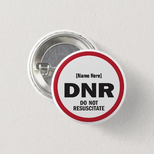 DNR darf nicht wiederbelebt werden Button (Vorne & Hinten)