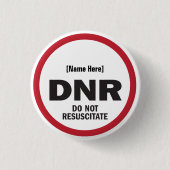 DNR darf nicht wiederbelebt werden Button (Vorderseite)