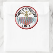 DNR-Warnung Runder Aufkleber (Tasche)