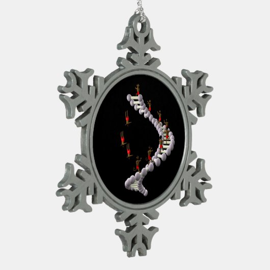 DNS: Darwins Evolution Schneeflocken Zinn-Ornament (Links)