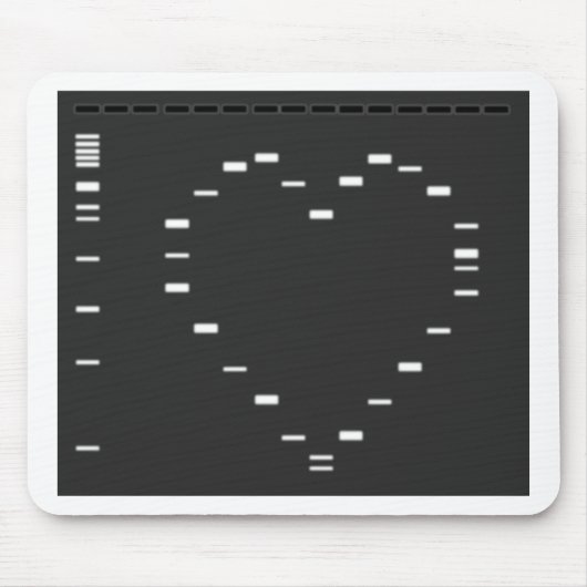 DNS-Herz auf Agarosegel Mousepad (Vorne)
