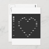 DNS-Herz auf Agarosegel Postkarte (Vorne/Hinten)