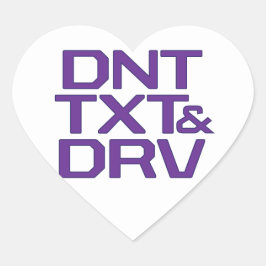 DNT TXT & DRV Herz-Aufkleber