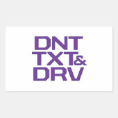 DNT TXT & DRV RECHTECKIGER AUFKLEBER (Vorderseite)
