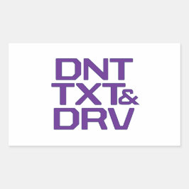 DNT TXT & DRV RECHTECKIGER AUFKLEBER