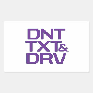 DNT TXT & DRV RECHTECKIGER AUFKLEBER