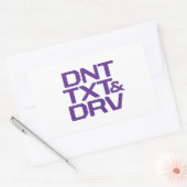 DNT TXT & DRV RECHTECKIGER AUFKLEBER (Umschlag)