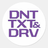 DNT TXT & DRV RUNDER AUFKLEBER (Vorderseite)