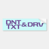 DNT TXT U. DRV AUTOAUFKLEBER (Vorne)