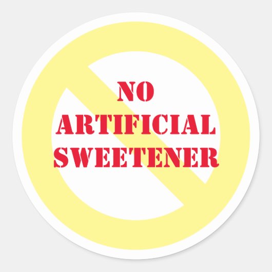 Do Artificial Sweetener Round Stickers (Vorderseite)