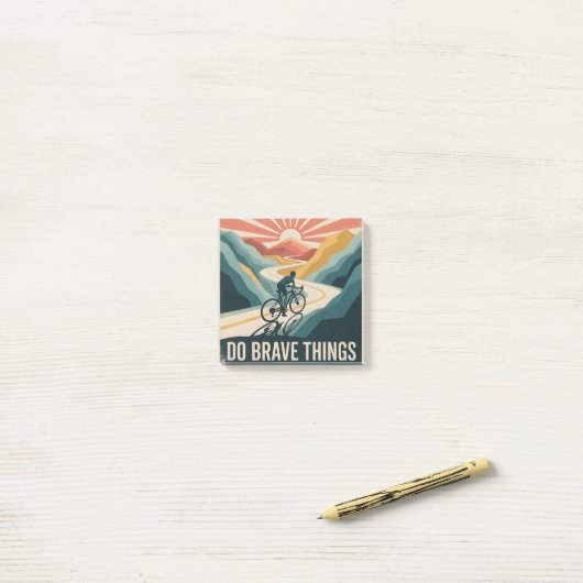 Do Brave Things Post-it Klebezettel (Auf Schreibtisch)