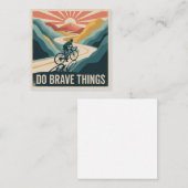Do Brave Things Quadratische Visitenkarte (Vorne/Hinten)