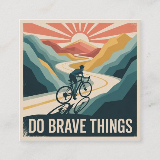 Do Brave Things Quadratische Visitenkarte (Vorderseite)