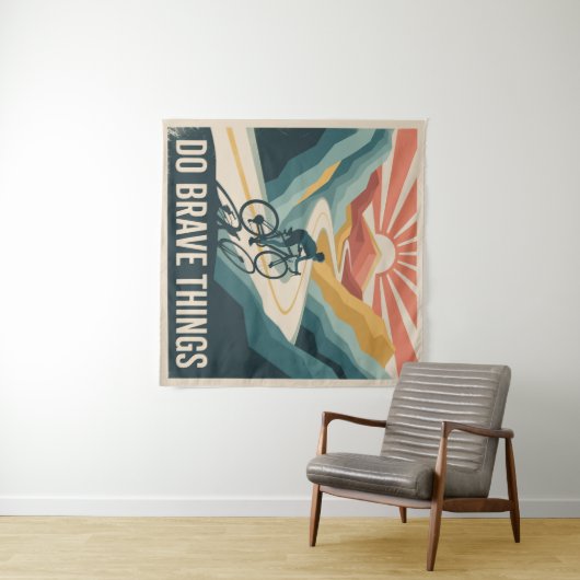 Do Brave Things Wandteppich (Beispiel (Horizontal))