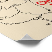 Do Chicken Dance Funny Niedliche Quirky Art Poster (Ecke)