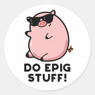 Do Epig Stuff Funny Epic Pig Pub Runder Aufkleber