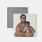 Do-Hon-Go, eine Osage Magnet (Vorderseite/Rückseite)