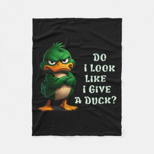 Do I-look Like I Give A Duck Funny Sarcastic-duck Fleecedecke (Vorderseite)