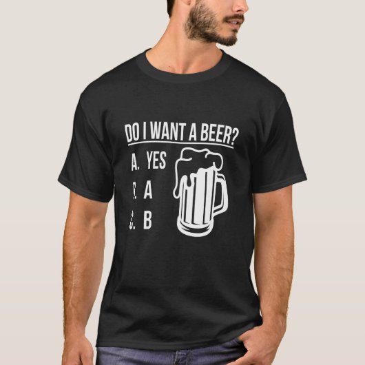Do i want a beer Green Lucky Shamrock St Patrick's T-Shirt (Vorderseite)