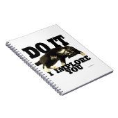 Do it Cool Tuxedo Cat Foto Motivation Notizblock (Rechte Seite)