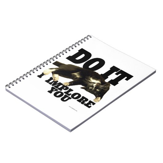 Do it Cool Tuxedo Cat Foto Motivation Notizblock (Linke Seite)
