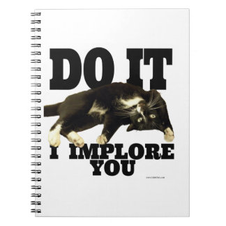 Do it Cool Tuxedo Cat Foto Motivation Notizblock