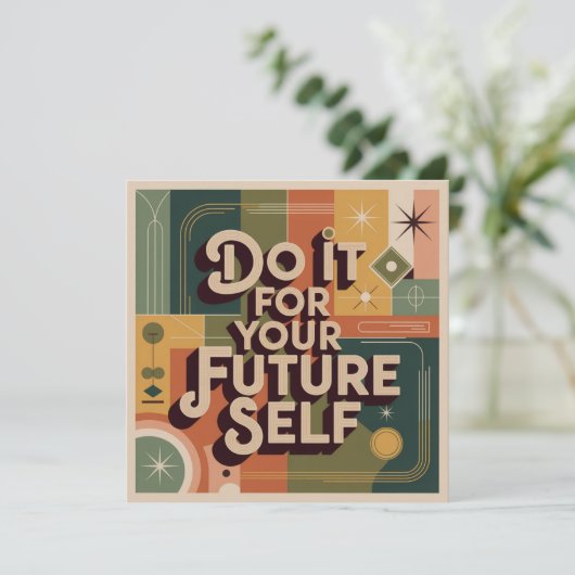 Do It For Your Future Self Einladung (Stehend Vorderseite)