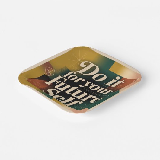 Do It For Your Future Self Pappteller (Gewinkelt)