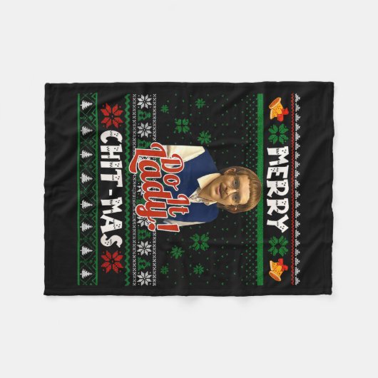 Do It Funny Chit-mas Christmas Meme Fleecedecke (Vorderseite (Horizontal))