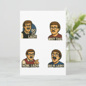 Do it Lady Meme - Funny Retro Quote Design Einladung (Stehend Vorderseite)