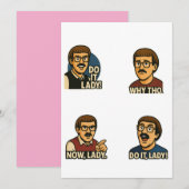 Do it Lady Meme - Funny Retro Quote Design Einladung (Vorne/Hinten)